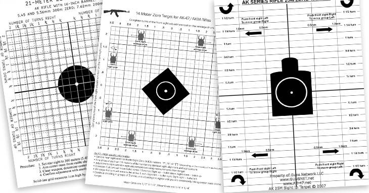 Мішені для пристрілки механіки AR-15 та АК