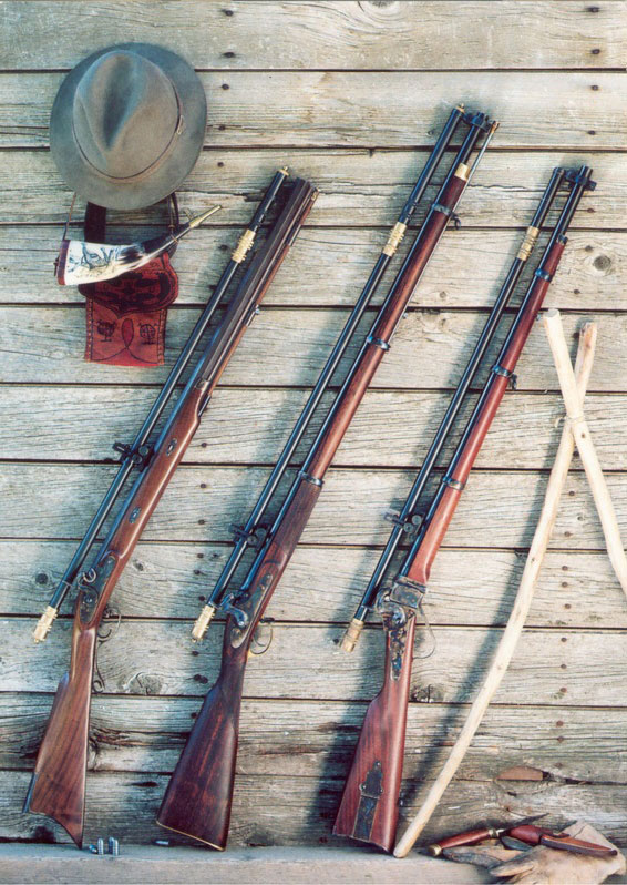 Современные реплики трех дальнобойных винтовок 1850-х и 1860-х годов с прицелом. (Прицелы современная реплика от Hi-Lux Optics, Inc.)